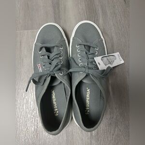 Superga Canvas Sneakers Gray Women’s Size 9.5 NWT